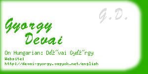 gyorgy devai business card